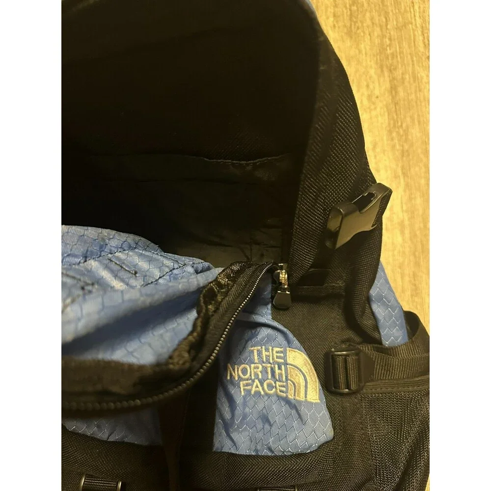 The North Face Backpack Blue Black Y2K 90's Daypack Hiking